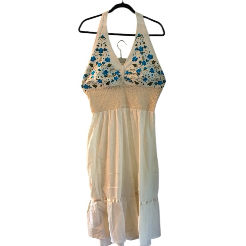 Oaxacan-Style Embroidered Halter Dress - Picture 2 of 7
